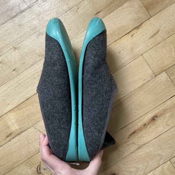 Mahabi Curve Slippers/Shoes Gray Wool Size EU 39 US Women's 8-8.5 - Picture 9 of 10